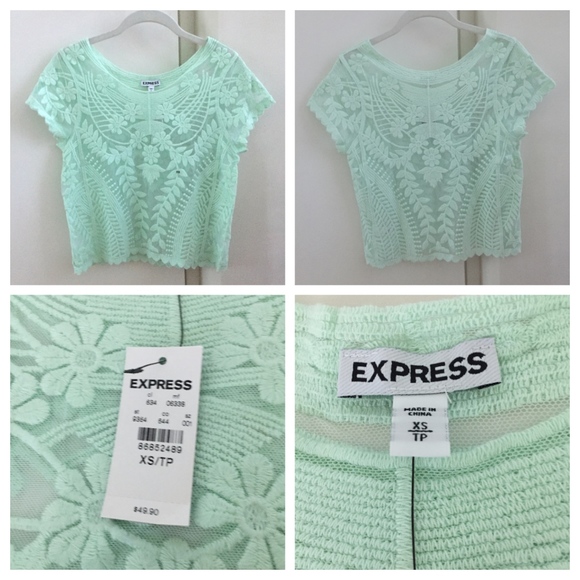 Express Short Sleeve Baroque Lace Tee Bundle - Picture 5 of 8